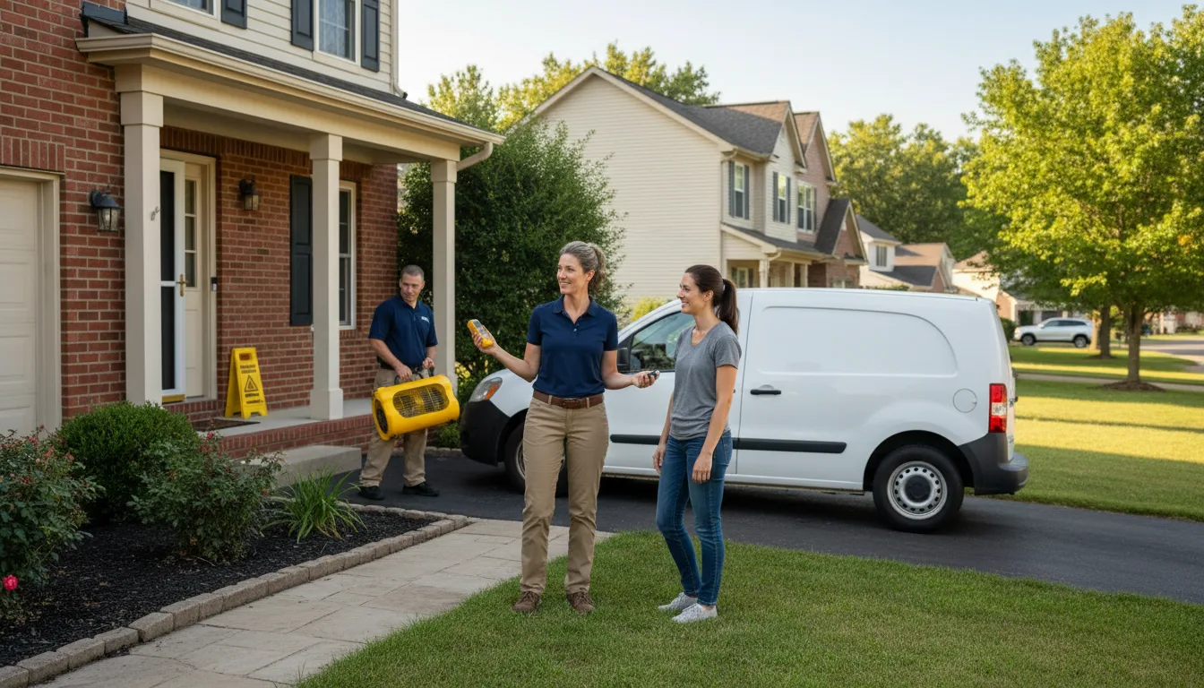 Residential water damage restoration in Malden, IL